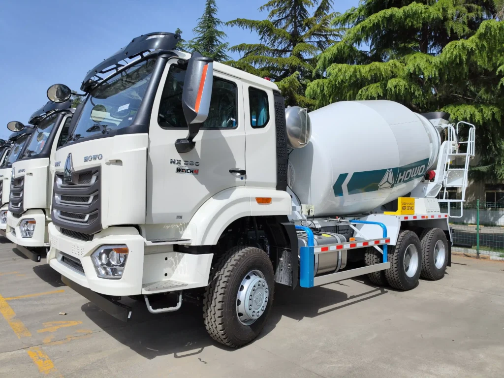 10m3 HOWO concrete mixer truck with heavy-duty chassis
